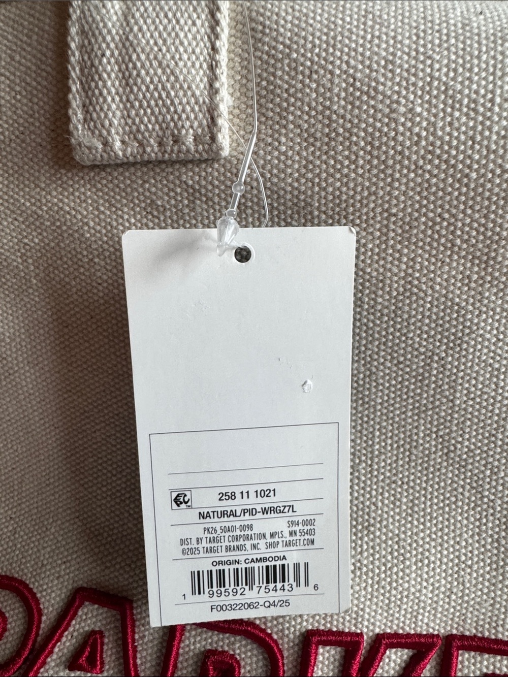 Parke x Target Natural Mini
Canvas Tote Bag - Picture 2 of 8